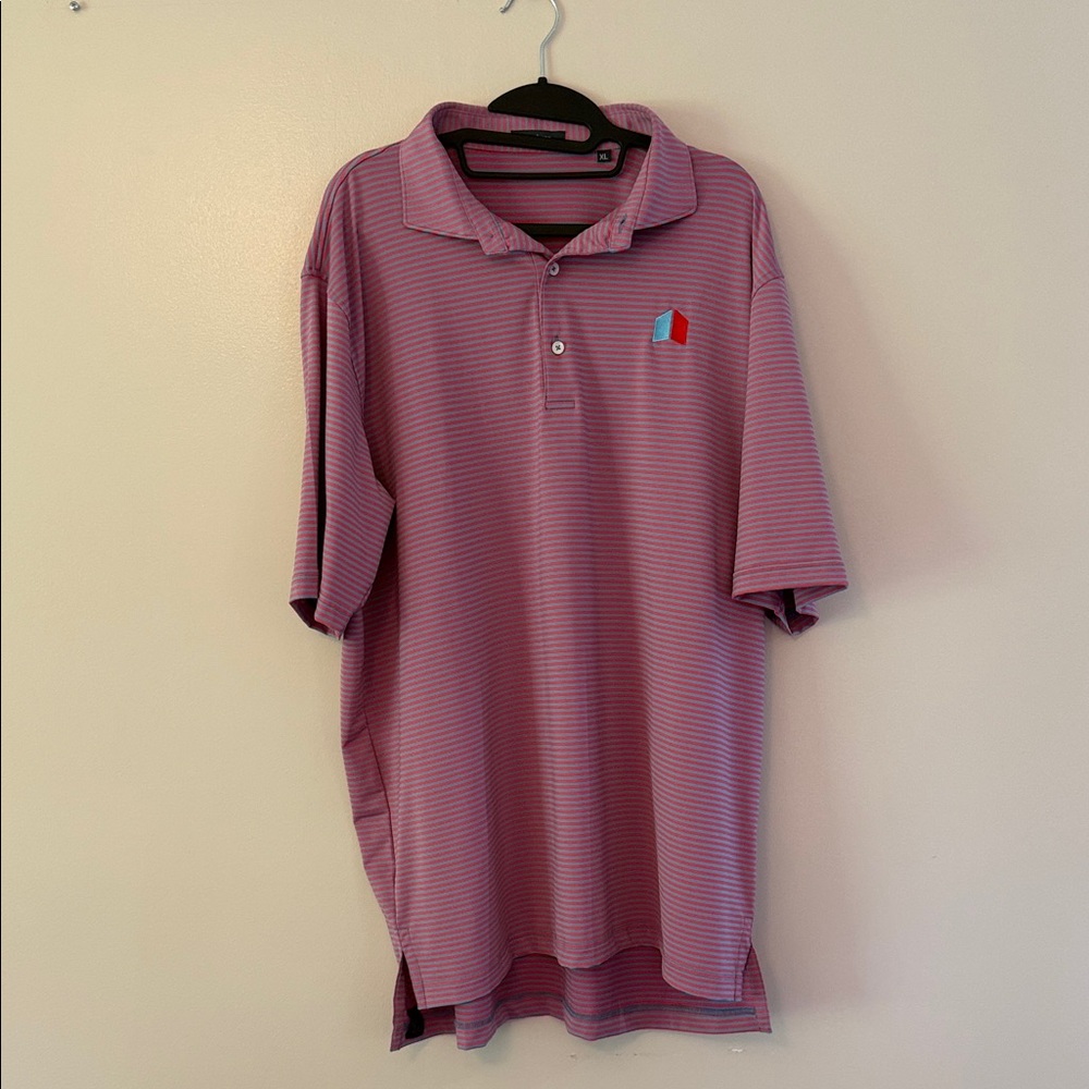 Turtleson The Cliffs Performance Striped Polo Shirt Size XL